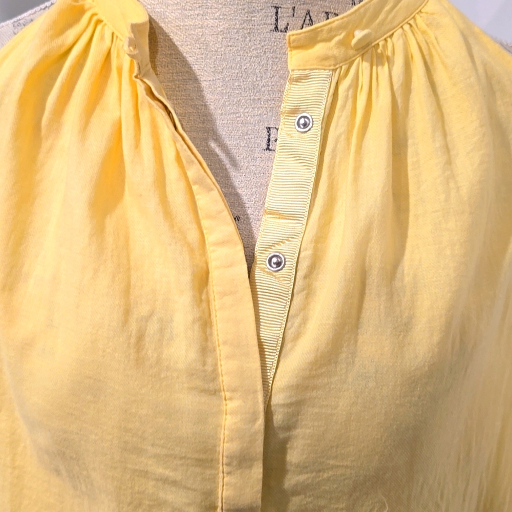 7 For All Mankind Butter Yellow Halter Blouse - Picture 4 of 8